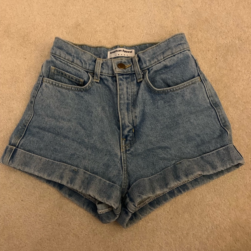 american apparel high waisted shorts